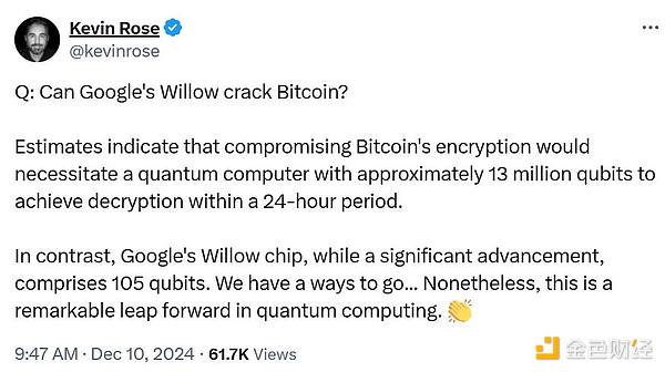 谷歌Willow量子芯片：里程碑式突破与加密货币的未来