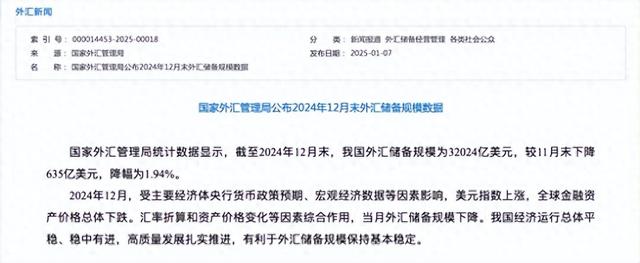 中国外汇储备连续13个月保持高位，黄金储备持续增加：2025年展望